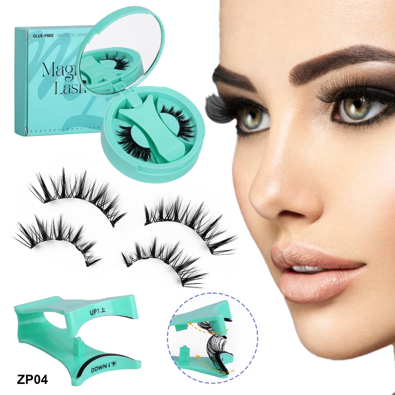 🔥Letzter Tag 49 % RABATT🎁Wiederverwendbare magnetische Wimpern mit Applikator