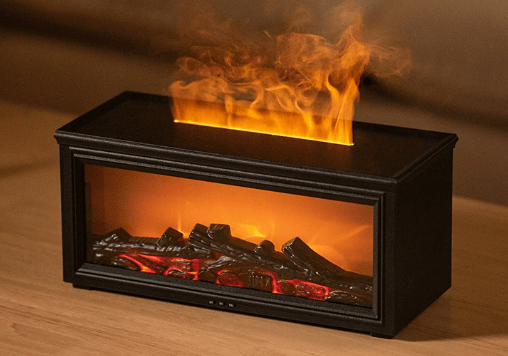 🎁TikTok Last Day Sale - 70% OFF🔥Flame Fireplace Aroma  Diffuser Humidifier Night Light Aromatherapy Timer Gift Atmosphere