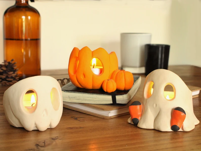 <strong>🎃Early Halloween Sale - 50% OFF</strong> 👻Adorable Haunt Tealight Holders Collection