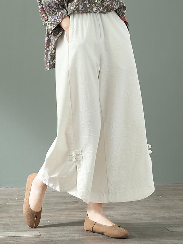 Heaven Tour Cotton & Linen Wide Leg Pant