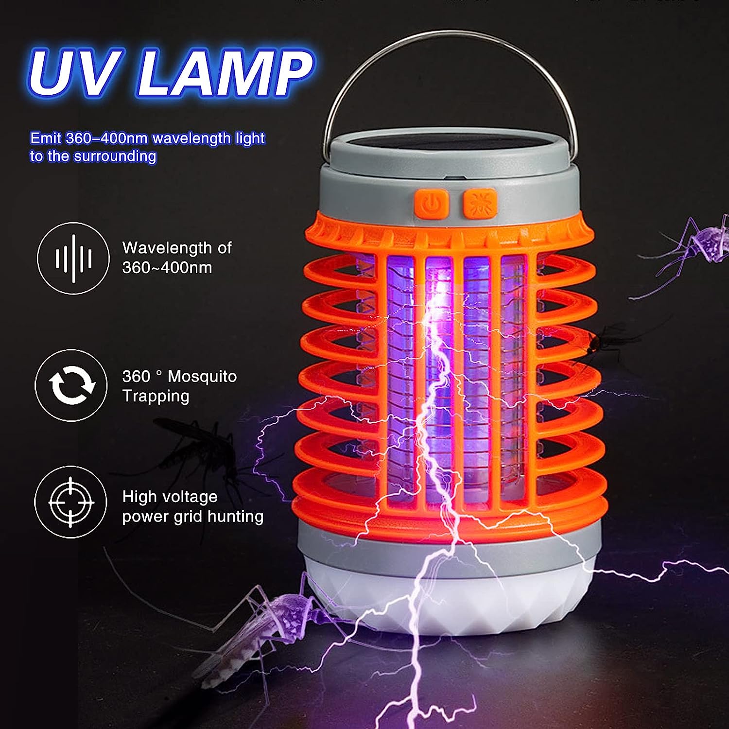 🔥Early Spring Hot Sale 70% Off🔥Multifunctional Solar Camping Mosquito Killer Lamp