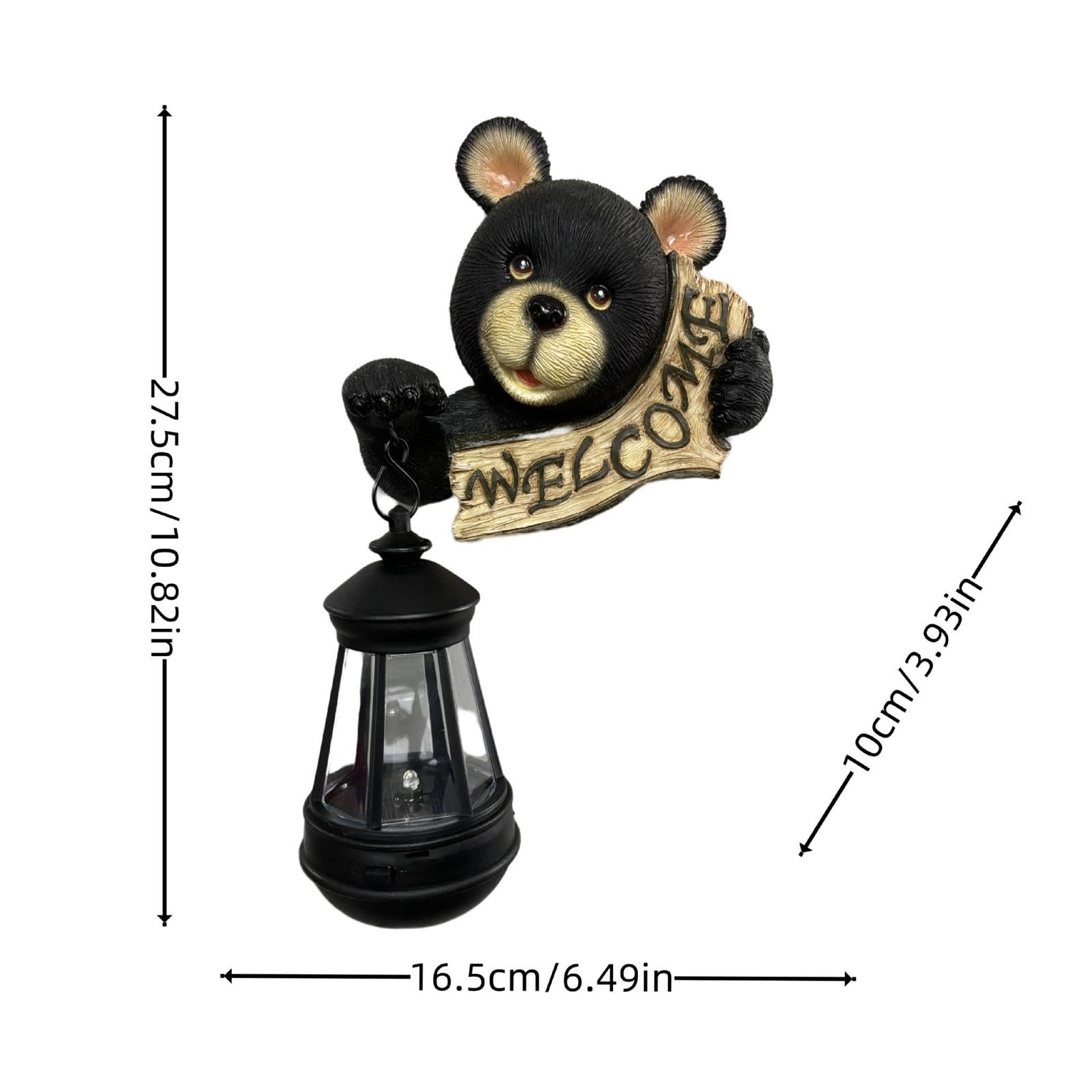 🔥This Week's Special Offer 49% OFF - 🎁Black Bear Statue with Solar light