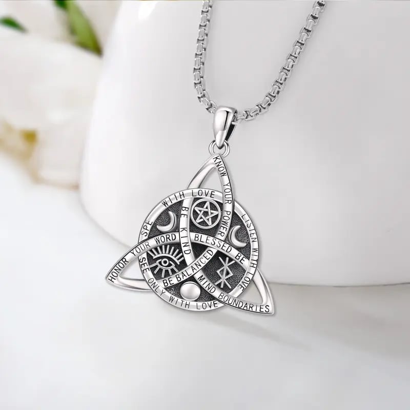 🔥Last Day 54% OFF✨Handmade Sterling Silver Vintage Celtic Knot Pendant Necklace🎁Buy 2 Free Shipping