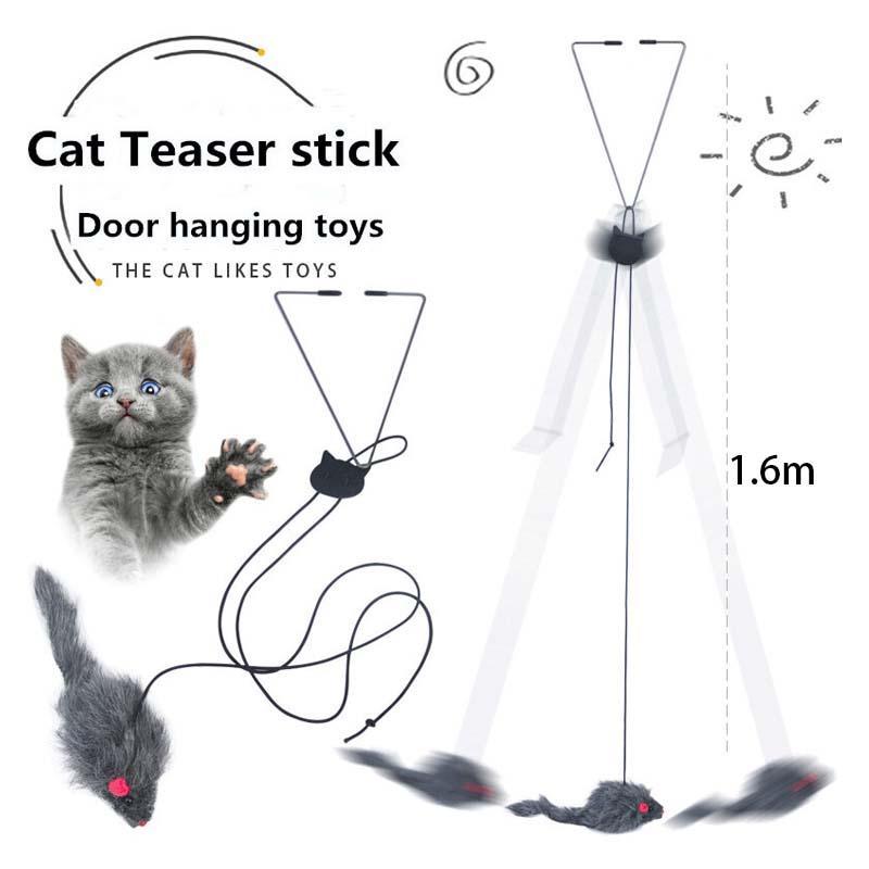 Early Summer Hot Sale 48% OFF- Hanging Door Bouncing Mouse Cat Toy