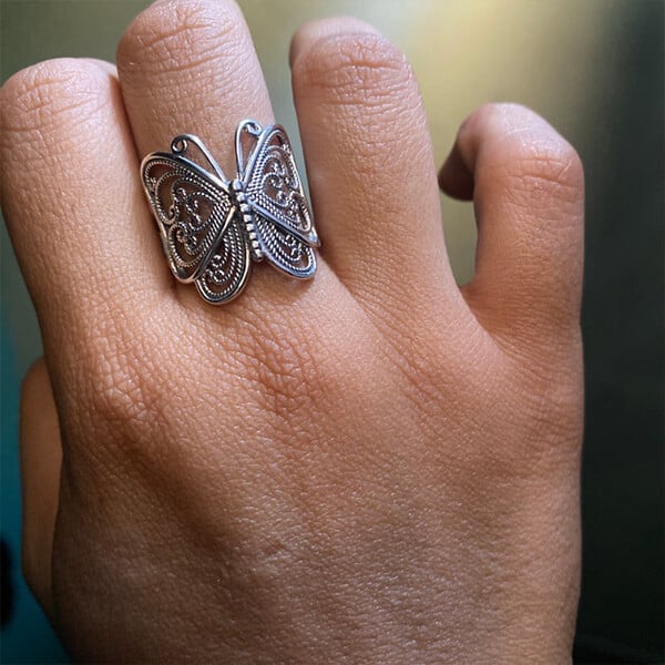 🔥 Last Day Promotion 75% OFF🎁Handmade Vintage Butterfly Ring