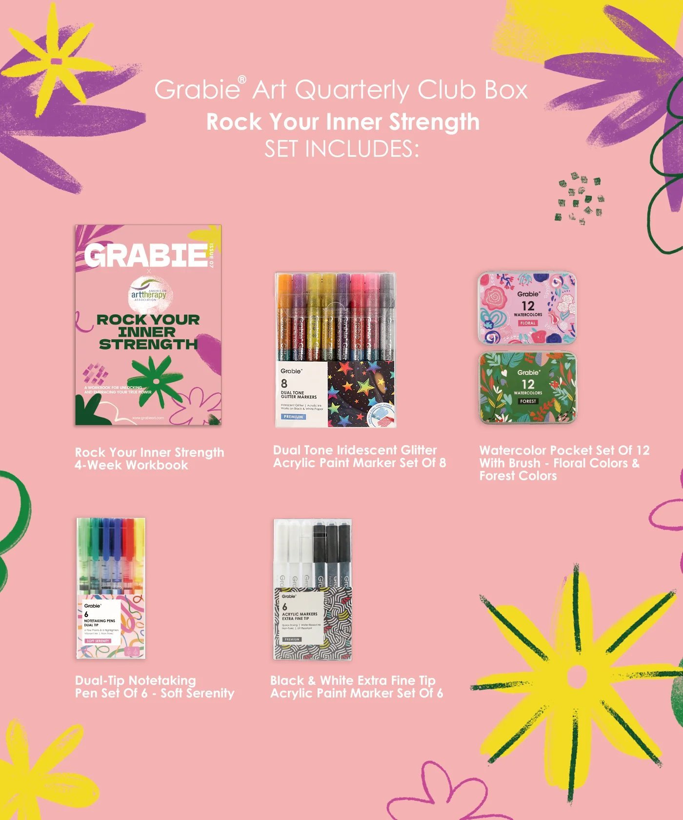🔥LAST DAY 50% OFF🎨Grabie Quarterly Art Therapy Club Box🎁Buy 2 Free Shipping