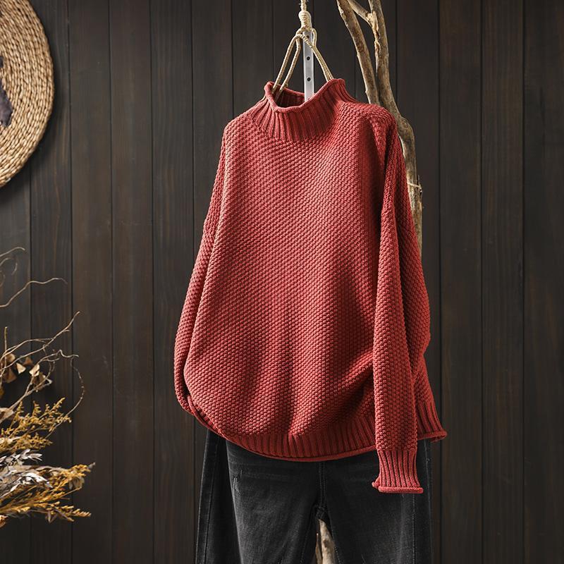 🔥LAST DAY 50%OFF🔥-- Turtleneck three-dimensional diamond knitted sweater,BUY 2 FREE SHIPPING