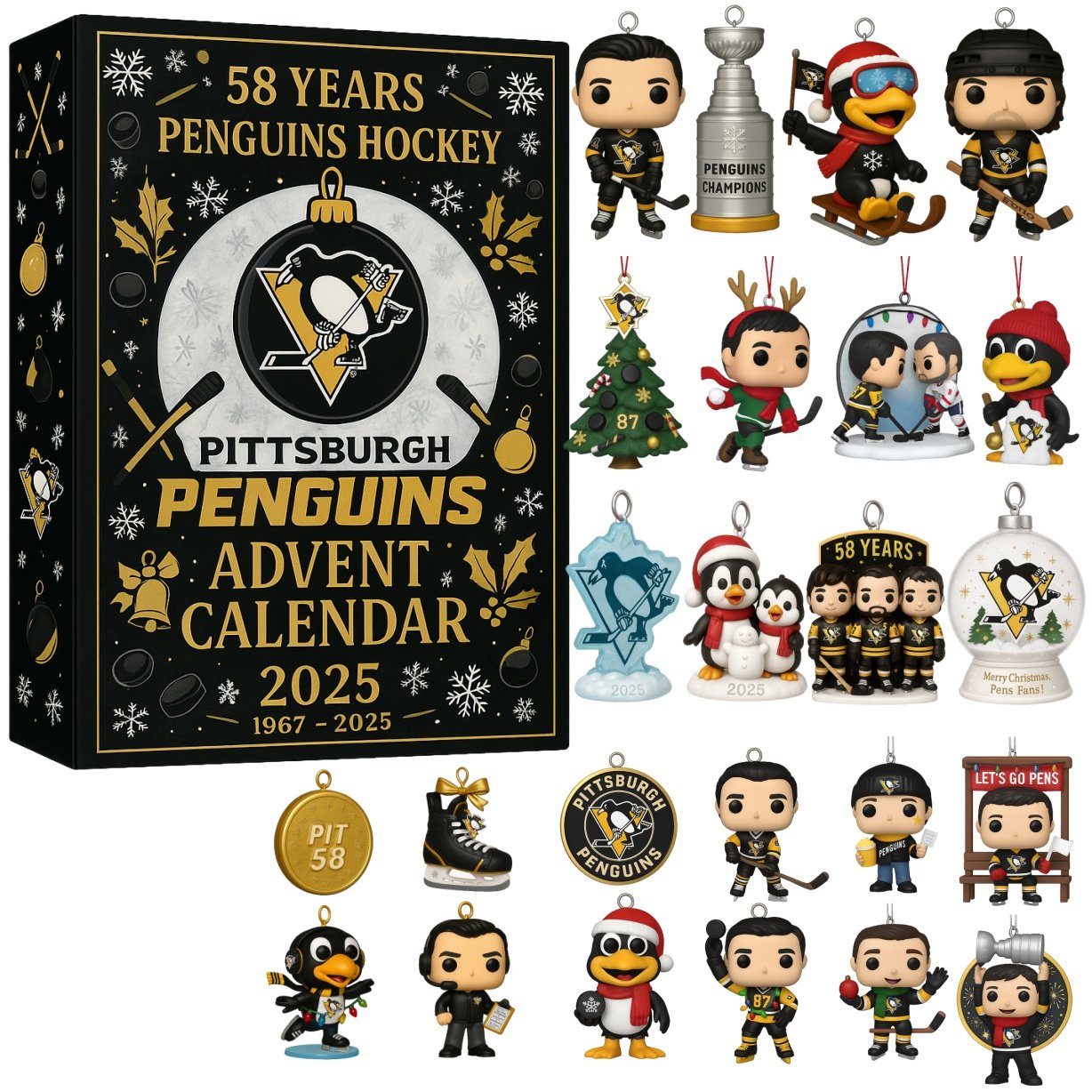 🔥Last Day 50% OFF -🎄Pittsburgh Steelers 58th Anniversary Advent Calendar