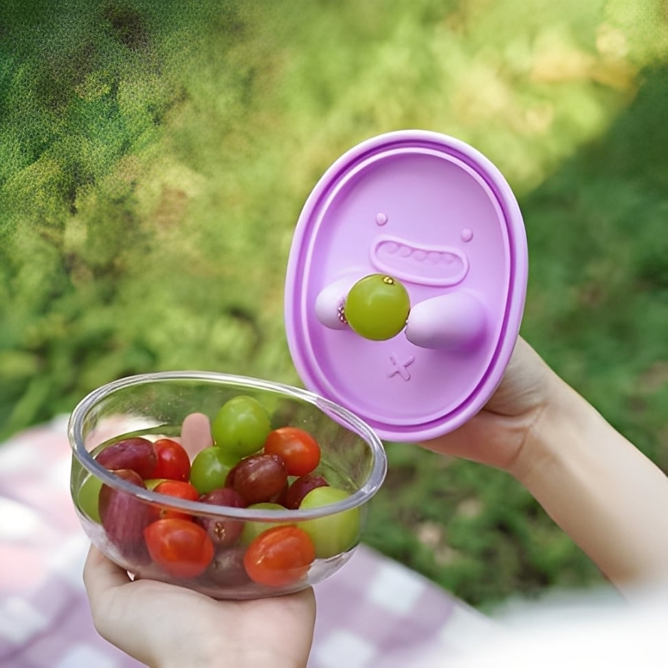 🎁TikTok Last Day Sale - 70% OFF🔥🍿2-in-1 No-Mess Snack Container (🥢Lid comes with fingertip cover)