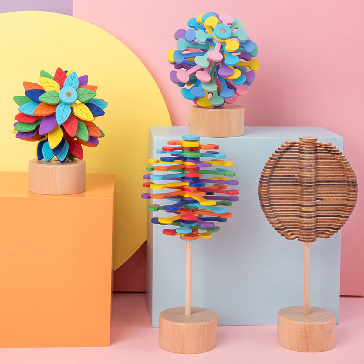 (🎄CHRISTMAS EARLY SALE-48% OFF) Wooden Spiral Lollipop Stress Relif Toy(BUY 2 GET FREE SHIPPING)