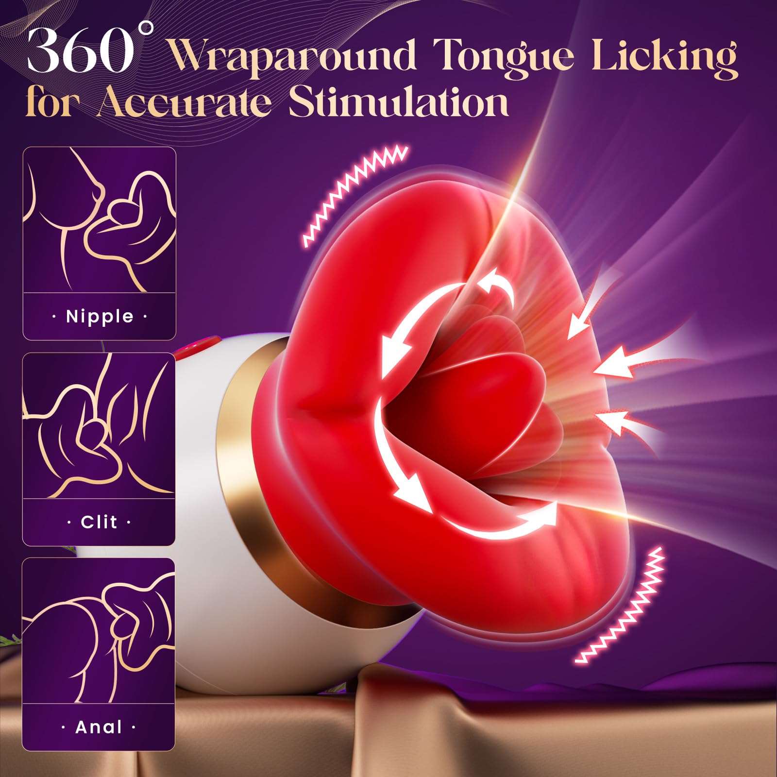 3IN1 Big Mouth Shaped Sex Toy Sucking Vibrator Adult Toys