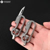 TOSAHWI Handmade Titanium Keychain Mini Skull Knife-5123