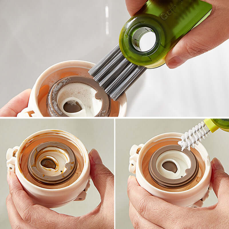 3-in-1 Cup Lid Crevice Cleaning Brush
