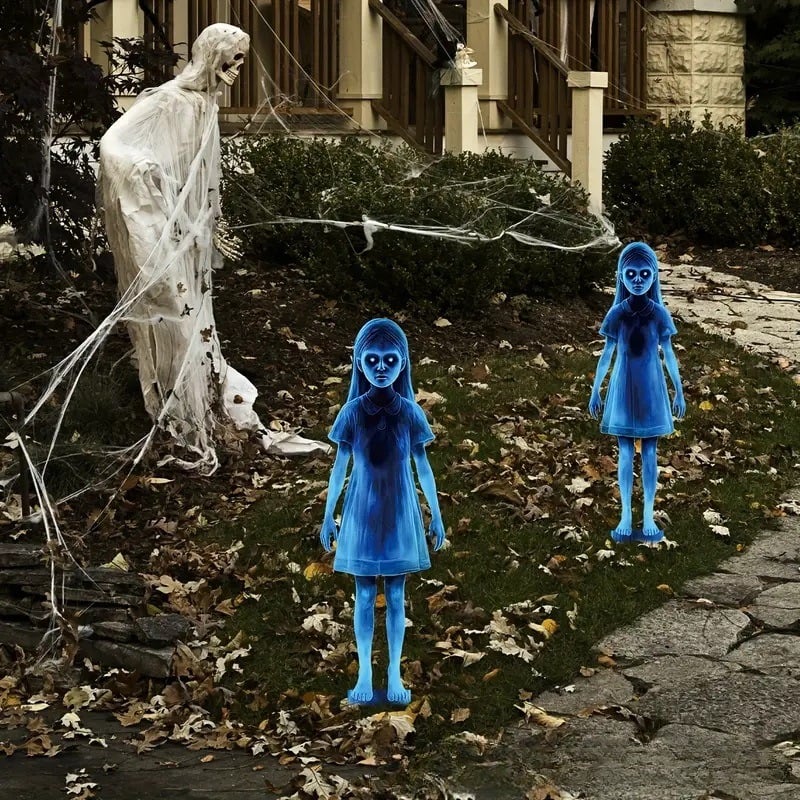⏰LAST DAY SALE 50% OFF🔥Halloween Haunted Twin Ghost Ground Stakes