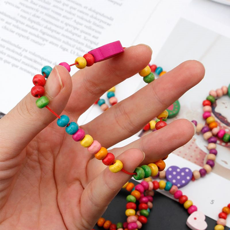 (🌲Early Christmas Sale- Buy 2 Get 1 Free)12Pcs/Set Colourful Wooden Bracelets