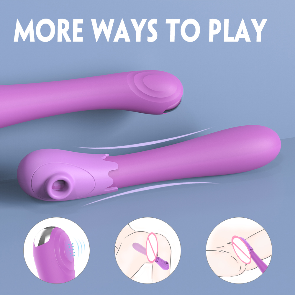 SHEMESIX - Female Masturbation Vibrator Eggplant G-Spot Nipples Clit Stimulation Sucking Vibrator