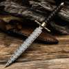 Cicada Damascus Survival Knife