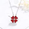 (🎅Christmas Hot Sale🔥🔥)S925 Silver Four Heart Clover Necklace(Buy 2 Free Shipping)