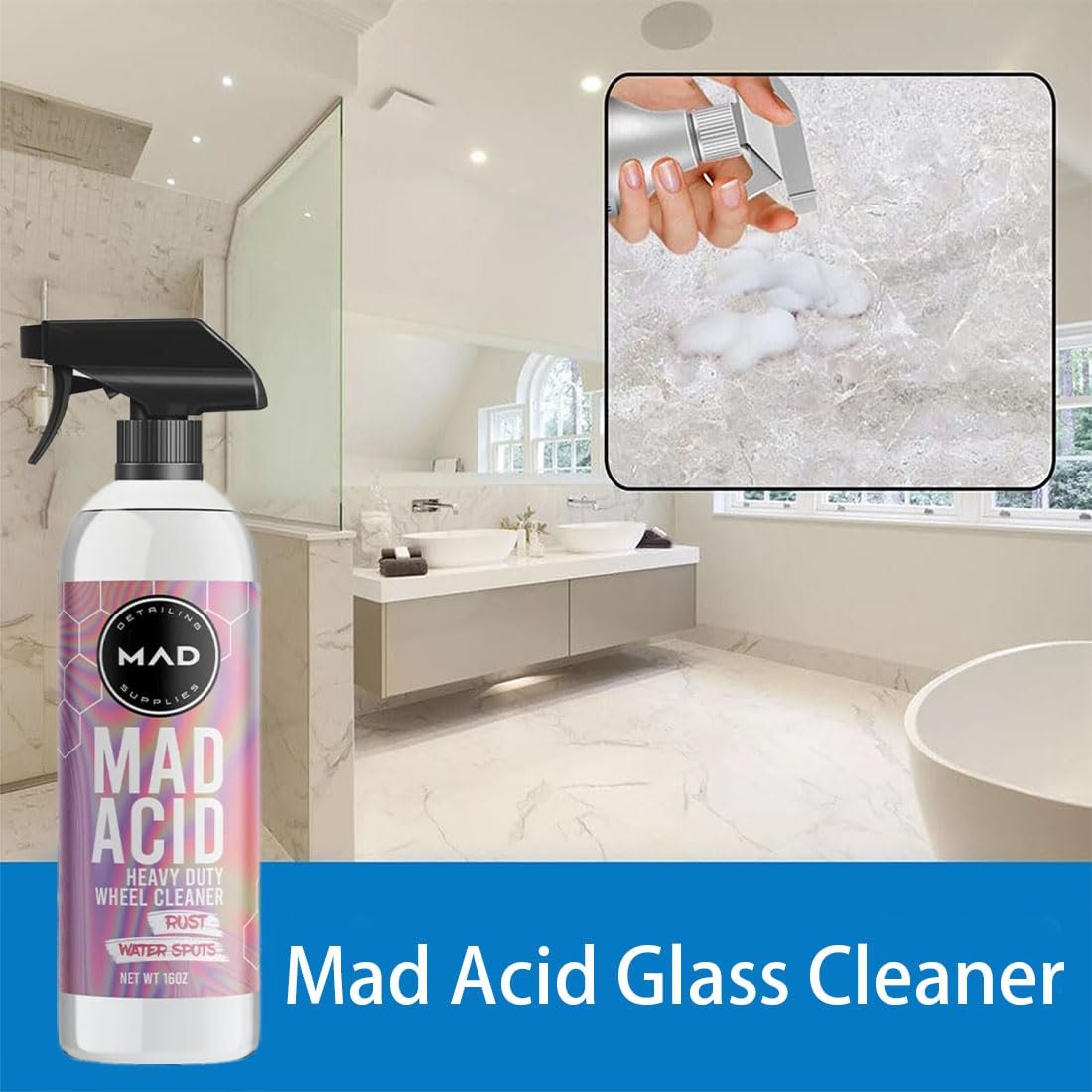 💥LAST DAY SALE 50% OFF💥MAD ACID Cleaner for Glass, Bathroom, Car, Furniture