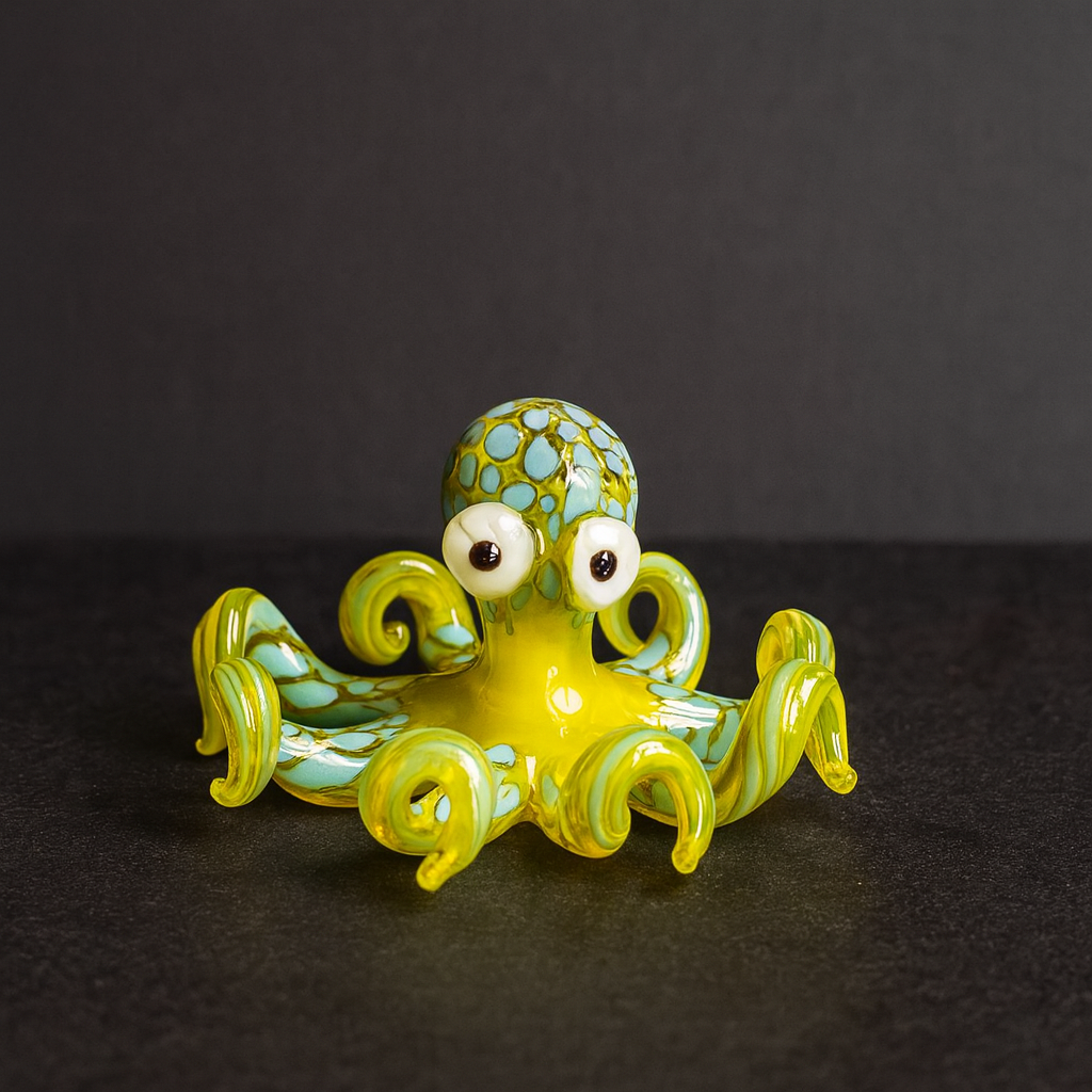100% Handmade Captivating Glass Blowing Octopus Figurine (𝐌𝐢𝐜𝐡𝐚𝐞𝐥 𝐊𝐞𝐧𝐭 𝐇𝐚𝐧𝐝𝐦𝐚𝐝𝐞®) - Buy 2 Free Shipping