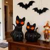 🎁TikTok Last Day Sale - 70% OFF🕸️ Black Cat of the Night – Color-Shifting Eyes Haunted Halloween Figurine