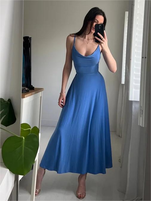 🔥Last Day Promotion 50% OFF🔥Lulah Drape Maxi Dress with Built-in Bra