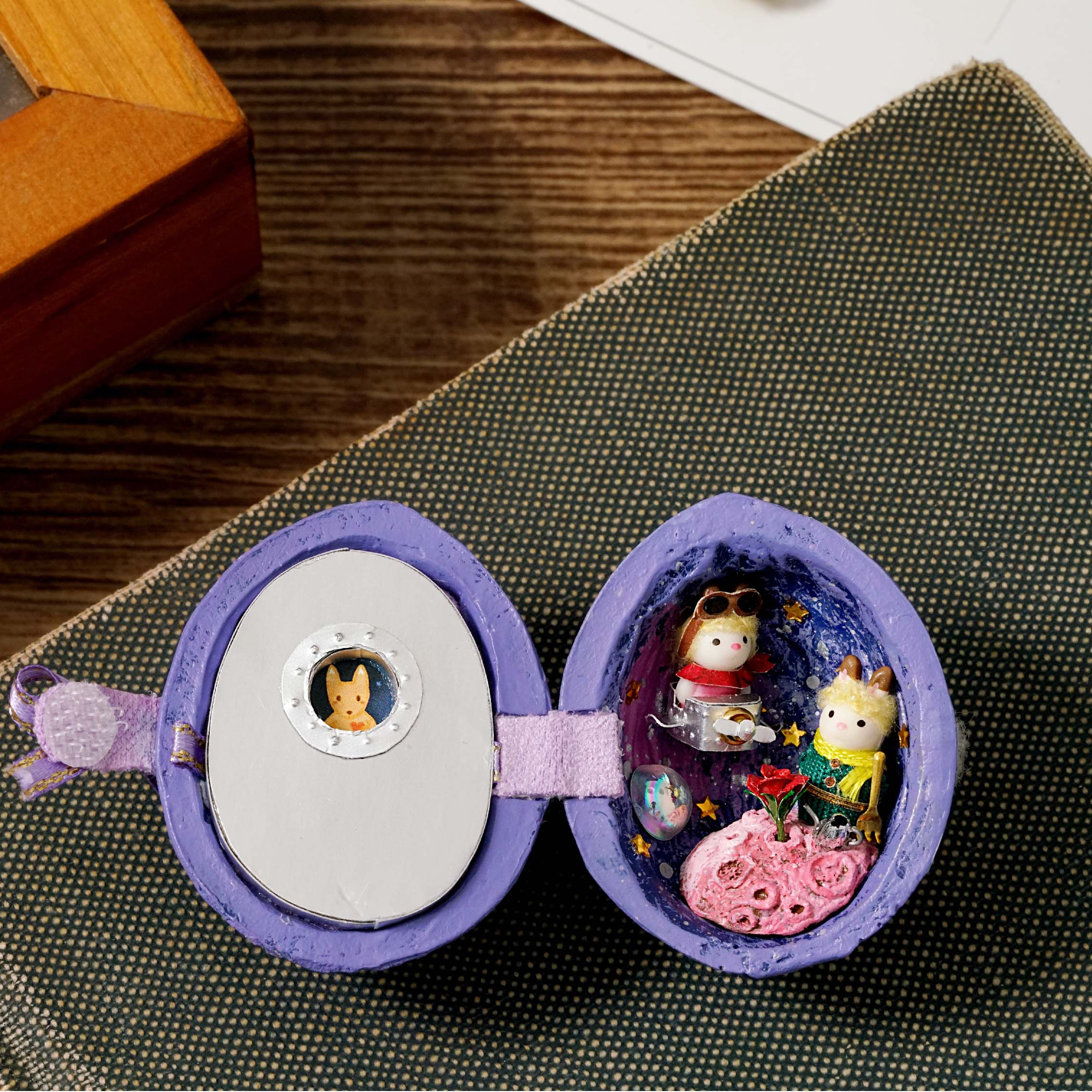 💕Handmade Easter Walnut Shell Doll House