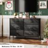 WLIVE Wide Fabric Dresser, 6 Drawer Dresser TV Stand for 60