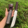 Damascus steel short katana