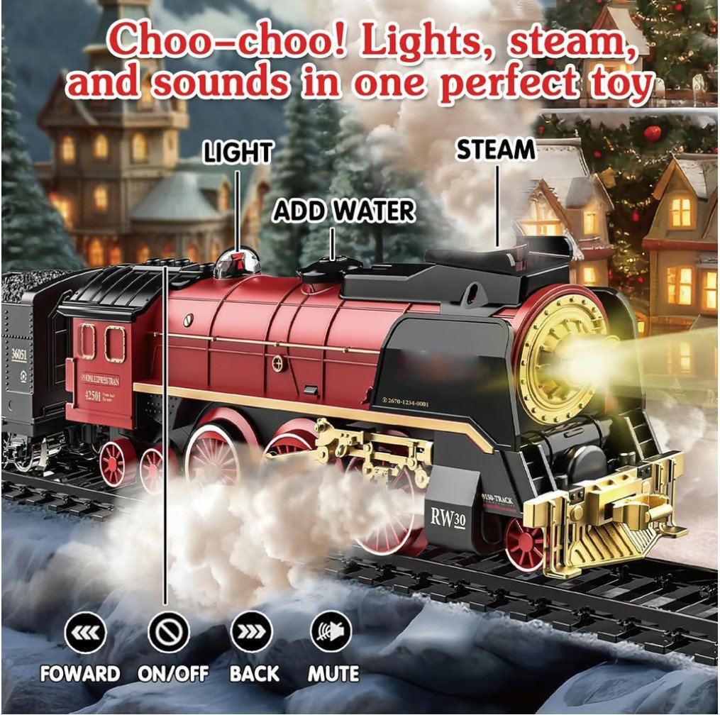 ⏰Christmas Promotion 50% OFF✨💖2024  Control steam train set