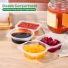 🔥Buy More Save More🎁Reusable Double Compartment Condiment Container Snack Container