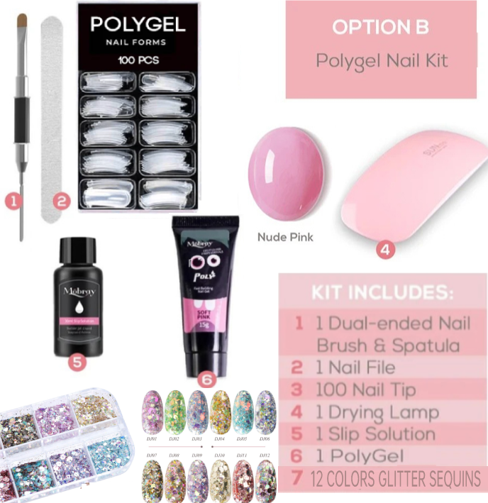 🔥Last Day 55% Off🔥 Easy PolyGel Nail Lengthening Kit
