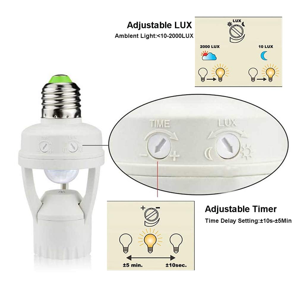 🔥Last Day Promotion 70% OFF🔥Motion Sensor Light Socket⚡Buy 3 Get 1 Free (4 PCS)