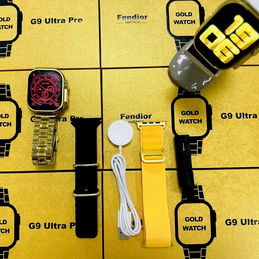 🔥Last Day Promotion- SAVE 70%🎄G9 Ultra Pro Series 8 Smart Watch Gold Edition With 3 Extra Strap