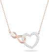 Swarovski Infinity Heart Jewelry Collection, Necklaces and Bracelets, Rose Gold & Rhodium Tone Finish, Clear Crystals