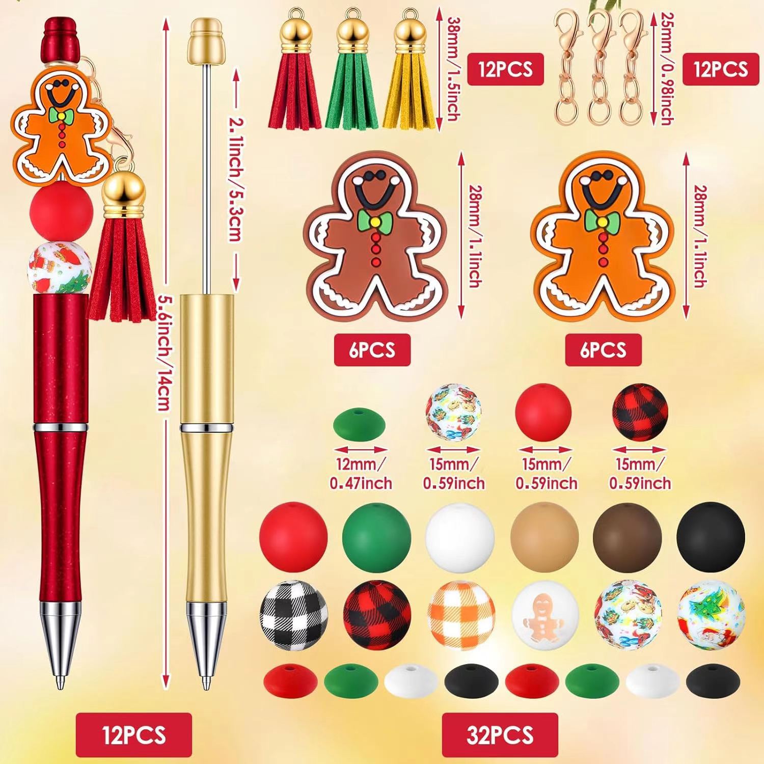 🔥Last Day Promotion 70% OFF🔥12 Christmas Beaded Pens DIY Kit