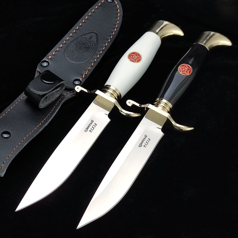 Second generation outdoor self-defense fruit eating meat barbecue straight knife