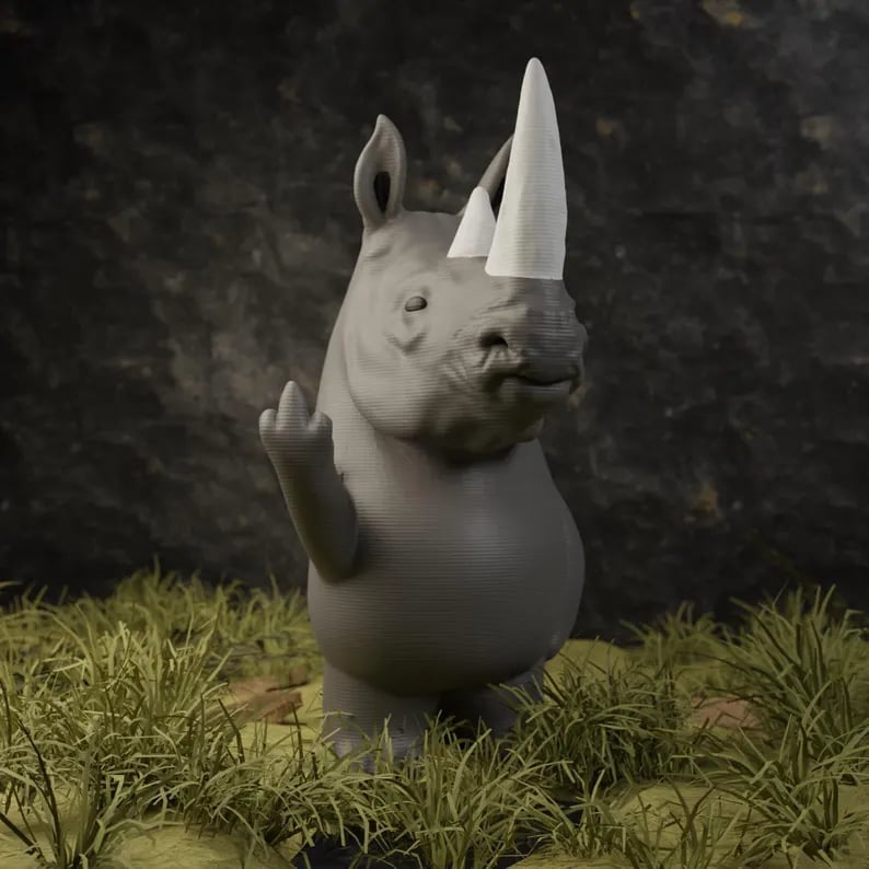 Middle Finger Animal Statue - Funny Desk Decor