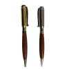 Wood Metal Bolt Action Pen Black Ink Ballpoint Pens