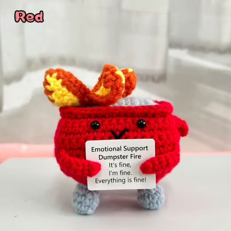 🔥Last Day 49% OFF - 💖Handmade Crochet Dumpster Fire Toy