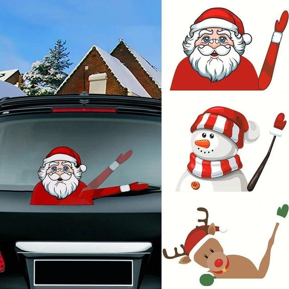 50% OFF Early Black Friday Sale-Christmas Waving Car Wiper Stickers & BUY 1 GET 1 FREE TODAY