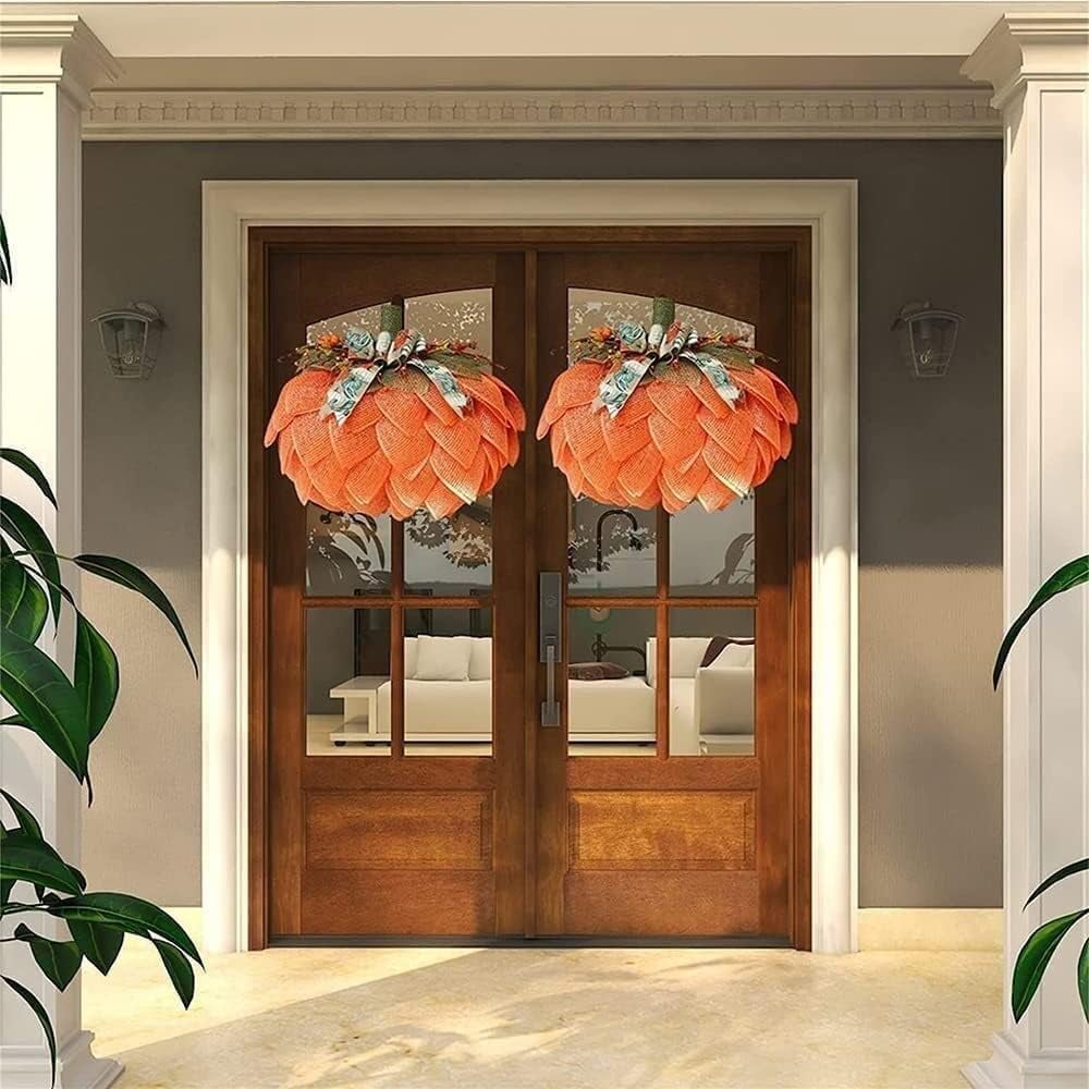 🔥Last Day 49% OFF 🍁Handmade Fall Pumpkin Wreath🎃​