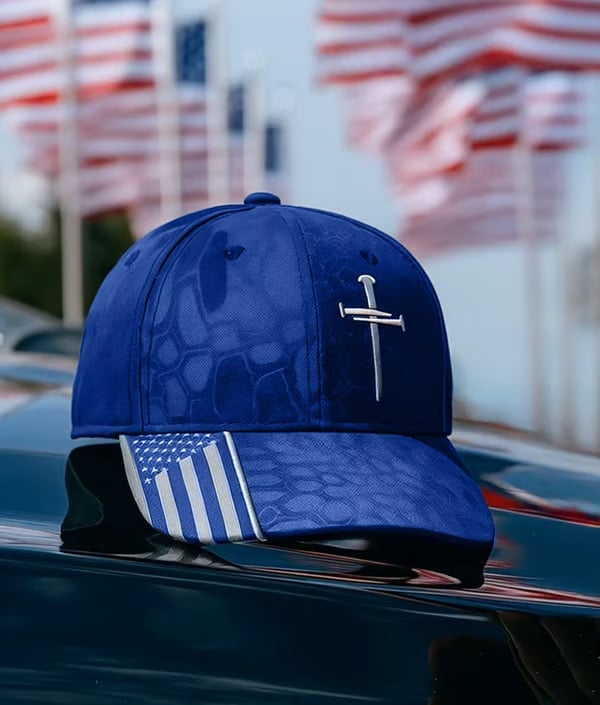 🙏Charlie Memorial💙Jesus 3 Nail Crown of Thorns Embroidered Typhoon Adjustable Christian Hat✝️