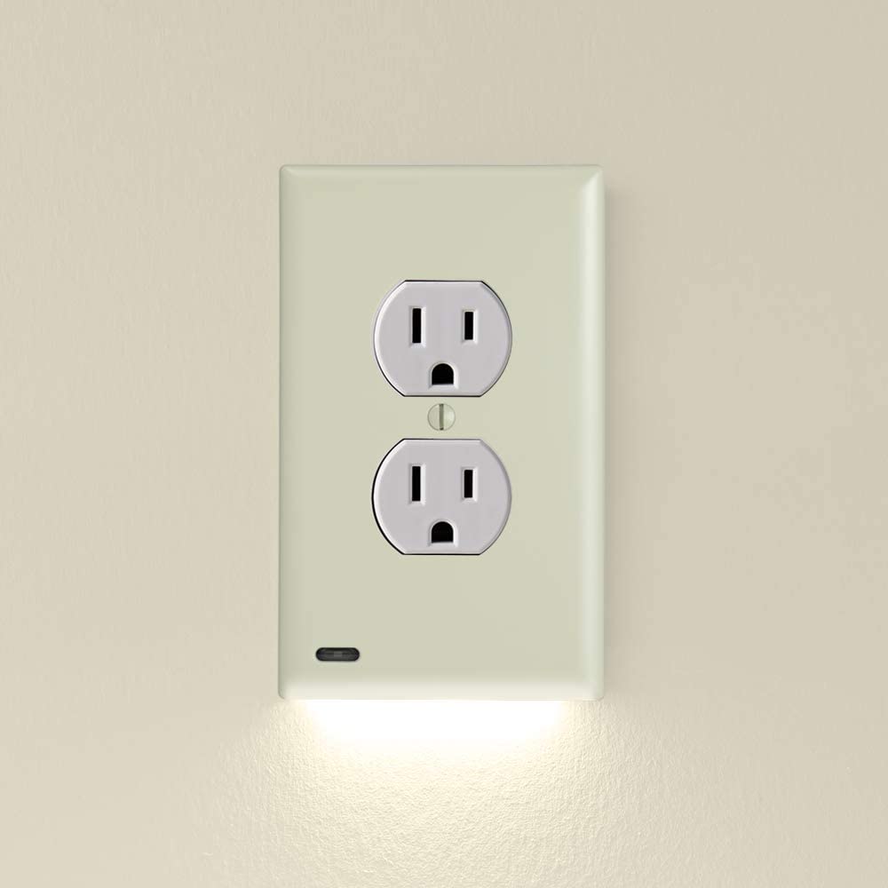 Outlet Wall Plate With Night Lights [No Batteries or Wires]