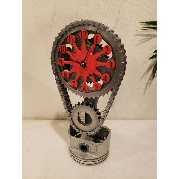 🎉LOWEST PRICE IN HISTORY🎉 CHEVY SMALL BLOCK TIMING CHAIN CLOCK, MOTORIZED, ROTATING.