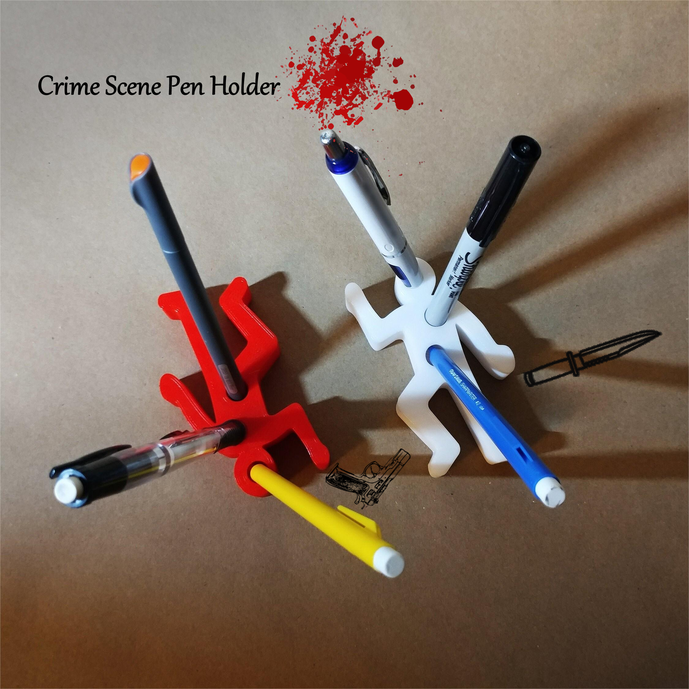 🎁Christmas sales Save 50% OFF - 😆Crime Scene Pen Holder | True Crime - Buy 2 Save ＄5