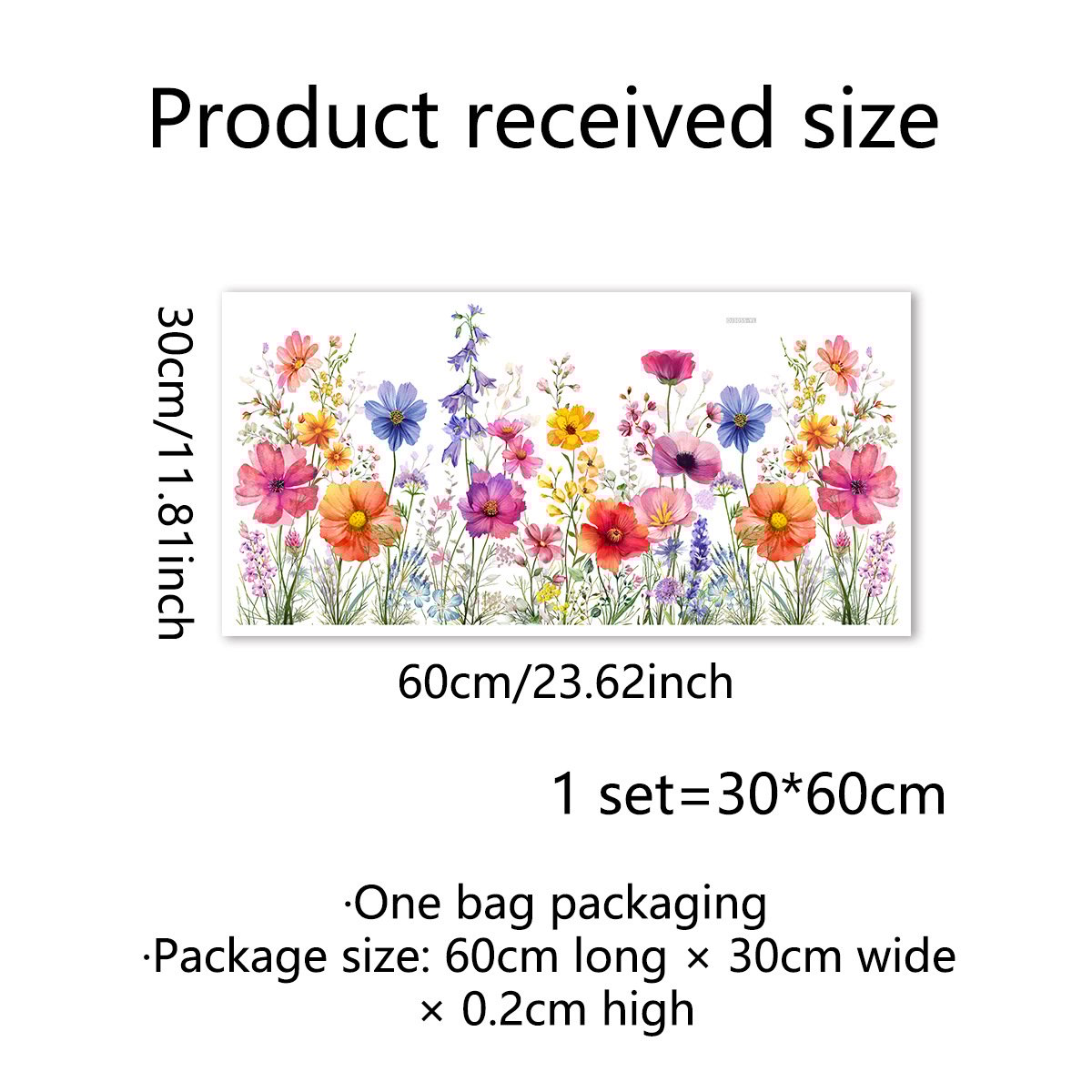 ✨LAST DAY 70% OFF💐Colorful Floral Bouquet Window Sticker(Cut To Size Freely)