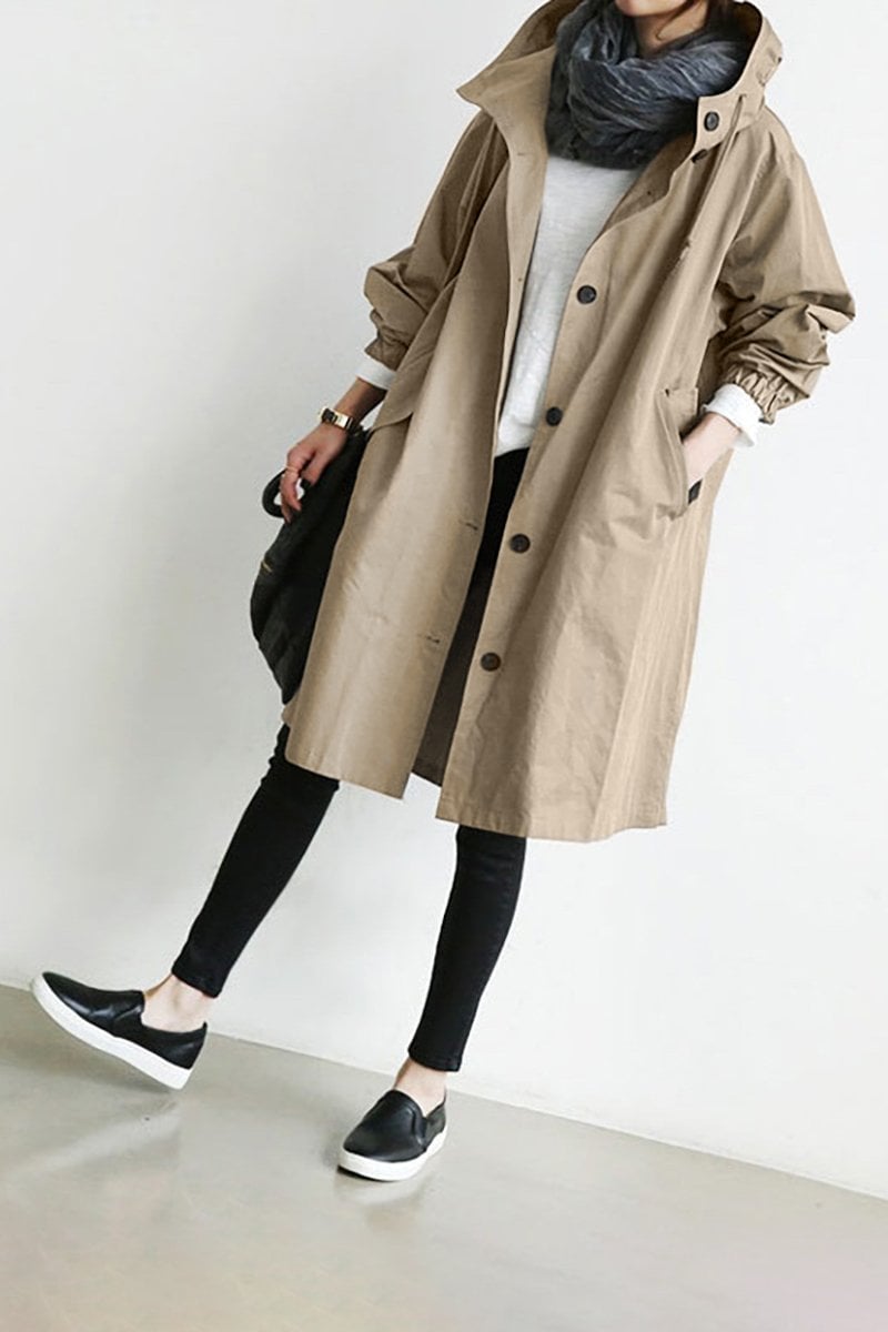 🔥GRÖSSTER SALE – 49 % RABATT🔥🔥Wasserdichter Trenchcoat mit Kapuze