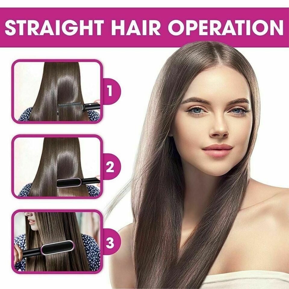 🔥Last Day Promotion - 49% OFF🎁😍 2 in 1 Negative Ion Hair Straightener Styling Comb