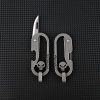 TOSAHWI Handmade Titanium Keychain Mini Skull Knife-5123